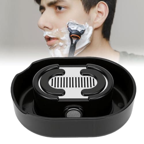 Push Type Beard Trimmer Rinser, Travel-Friendly Cleaner (Black) — view 2