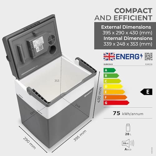 Subcold Euro30 Electric Cool Box | 28L | 12V/240V | Holds 45 Cans — view 5