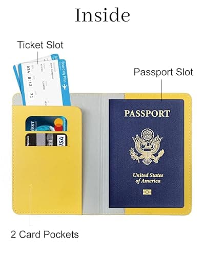 toTravelGear Passport Holder for Travel Essentials RFID Blocking PU Leather — view 2