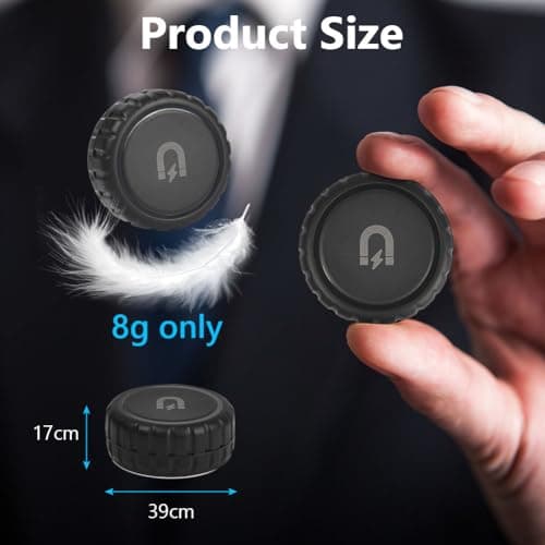AXFEE 2PCS Waterproof Magnetic Airtag Holder, AirTag Protective Case(Black) — view 2