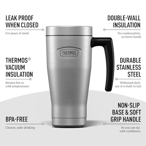 Thermos Icon Stainless Steel Travel Coffee Mug (470ml) 7h Hot | 22h Cold — view 2
