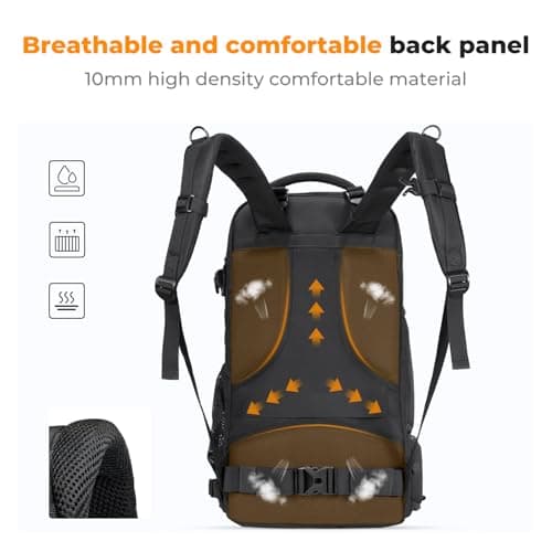 K&F CONCEPT Camera Backpack, 30L Camera Bag for Photographer with Raincover — view 3