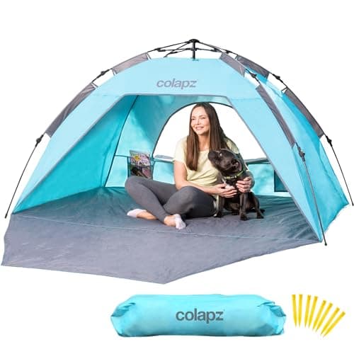 Colapz Pop Up Beach Tent SPF50+ Sun Shelter for 3 People