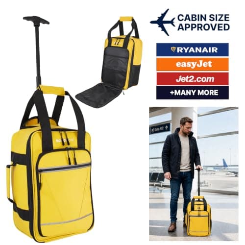 Bordlite Ryanair 40x20x25cm Cabin Backpack on Wheels – Lightweight 2 in 1 Trolley Bag & Rucksack (20L) – Fits Ryanair Free Hand Luggage Allowance — view 4