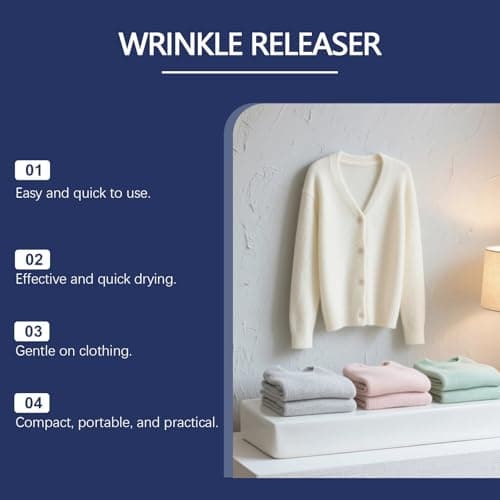 100ml Fabric Refresher & Wrinkle Release Spray,Anti Static & Crease Spray for Clothes,Quick Smoothing Agent,Fabric Freshener Spr/ay for Home,Travel,T-Shirts,Dresses,Anti Crease Sp/ray for Clothes — view 4