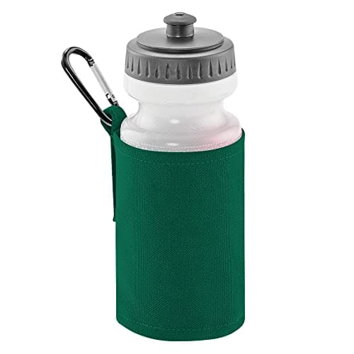 Quadra Water Bottle And Fabric Sleeve Holder (One Size) (Bottle Green)