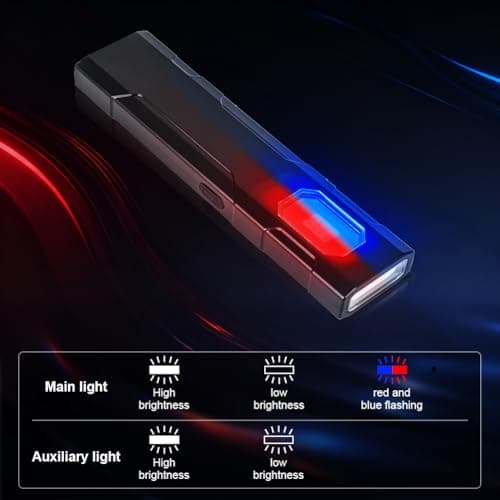 ABOHU Pocket EDC Torch, Slim Flat Torch Rechargeable Work Light with Pocket Clip and Magnetic Base, IP45 Waterproof & Drop-Resistant, Mini Led Torch for Hiking, Workshop, Repair — view 4