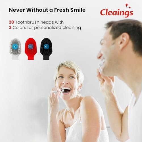 cleaings Travel Toothbrush Set, 28 Disposable Toothbrush Heads with Toothpaste, Includes Foldable Brush Handles & Portable Cups, Mini Waterless Oral Care Kit for Travel, Camping, Gym, Strong Mint — view 6