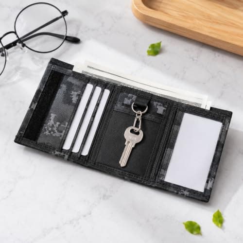 Camouflage Wallet, Tri Fold Wallet, Men's Compact Travel Card Holder — view 4