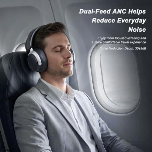 VoKinroad Wireless Over-Ear Headphones with Dual-Feed ANC — view 3