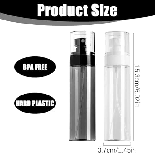100ml Refillable Spray Travel Bottles for Toiletries Perfume, 2pcs — view 2