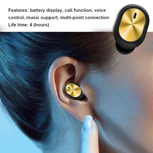 Ear Buds - Single In-Ear Wireless Earphone | Mini Portable Earbuds for Jogging Outdoor Hiking Driving Airplane Meetings Cycling Workout Commuting — view 2