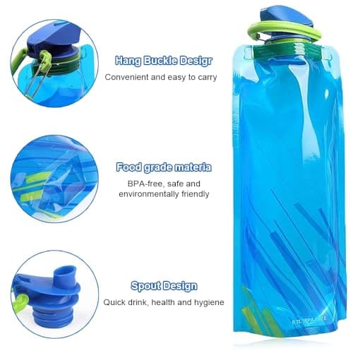 Foldable Water Bottle, 700ml Fully Collapsible Stock Bottle Pack of 4 — view 3