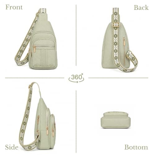 ModaZeal Women Sling Bag Crossbody PU Leather Anti-Theft Chest Bag Daypack — view 3