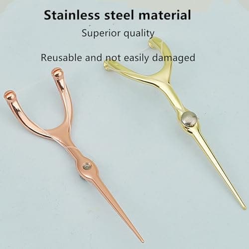 DKJEkdje Portable Toothpicks Pocket Set, Reusable Tooth Picks Flossers Dental Floss Picks Travel Tooth Picker Teeth Cleaning Kit for Adults, Rose Gold — view 3