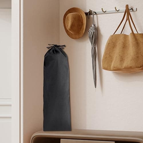 Extra Large Black Nylon Waterproof Drawstring Bags, Drawstring Storage Bag, Pull String Bag, Convenient To Clean, Prevent Item Loss, 103cm, For Tent Poles Umbrella Gear Fishing Hiking Backpacking — view 3