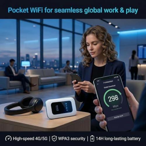 5G Portable WiFi 6 MiFi Hotspot, Mobile WiFi Router 5G,Unlocked SIM Slot — view 3