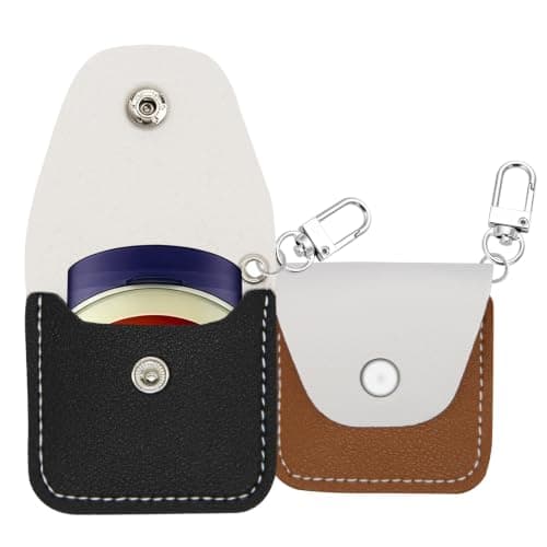 2Pcs Lip Balm Keychain Leather Bag Holder for Mini vaseline, Mini Chapstick Holder Keychain Compatible with Vaseline Lip Therapy 0.25 Oz, EDC Lotion Balm Sunscreen For Travel Gym Jewelry Storage Pouch
