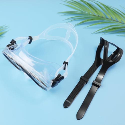 2Pack Silicone Diving Mask Straps, Black&Clear Replacement Mask Band — view 4