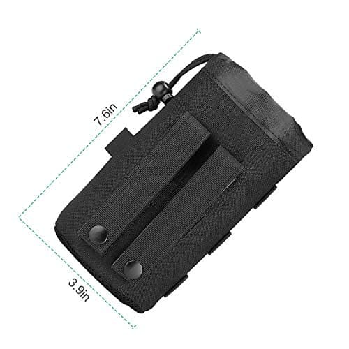 ProCase Tactical Water Bottle Pouch, Military Molle Bottle Holder with Top Drawstring Mesh Bottom, Portable Water Container Pouch Bag Hydration Carrier, for Father's Day –Black — view 2