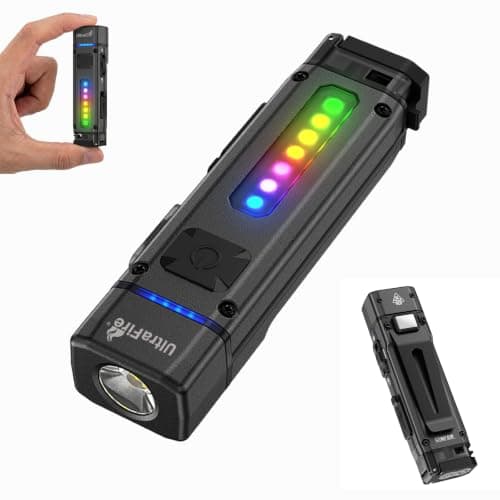 ULTRAFIRE Mini Rechargeable EDC Keychain Flashlight 3-in-1 Pocket Light