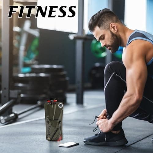 Collapsible Water Bottle1000ml 2 Pack Foldable Water Bottle with for Sports — view 4