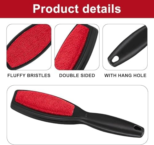 2-Piece Reusable Fabric and Upholstery Cleaning Brush Set for Pet Hair, Lint, and Dust Removal — view 3