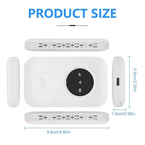Portable Wifi Router for Travel - Pocket Router,Unlimited Satellite Internet, 5G Wi-Fi pocket Router,Power on and Use,High-Speed 5G Connectivity, Dual-Band Wi-Fi, Wireless Seamless Streaming (BK) — view 2
