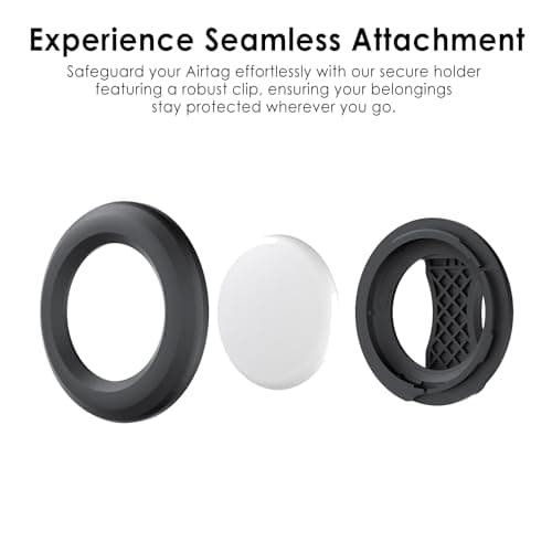 PALAMEDE for Airtag Holder | Airtag Case with Clip - Apple Air Tag Holder - Airtag Holder for Kids, Backpack, Luggage, Scratch Resistant, Extra Durable — view 3