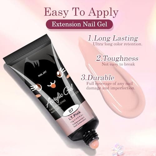 Uozonit Gel Extension Nail Kit - Professional Nail Gel Kit,Beauty Tools for Bridal Travel Salon Home Grooming Holiday Daily Party Spa Summer — view 5