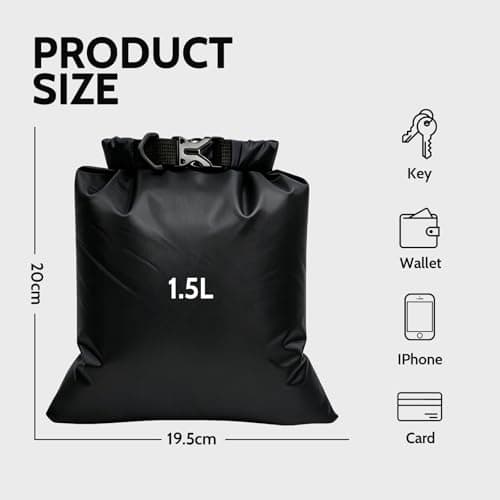 Houbobo 4 Pack Waterproof Dry Bags, 1.5L Lightweight Waterproof Dry Sacks — view 2