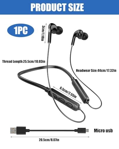 Bluetooth Neckband Earphones with Microphone，Earphones wireless Bluetooth — view 2