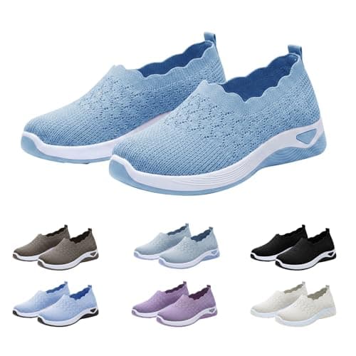 Womens Slip On Trainers Comfortable Walking Shoes Casual Sneakers — view 4