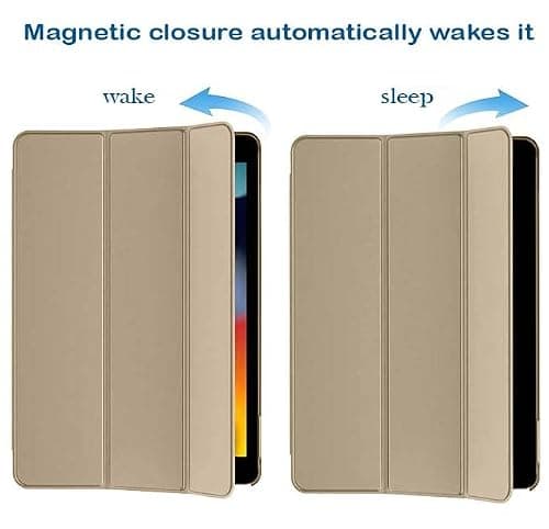 KKTECH iPad Case for 10th & 11th Generation (10.9”) – Slim Magnetic Stand Cover, Auto Sleep/Wake Hard Back Shell for Models A2757 A2777 A2696, Lightweight & Durable (Gold) — view 3