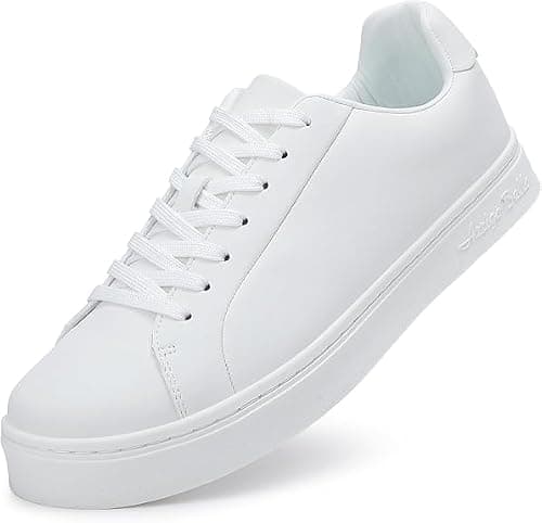 Men's Sneakers Casual Shoes Lightweight Leather White Black