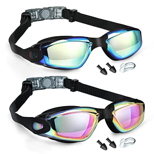 KCDMBUE Swim Goggles 2 Pack Anti Fog No Leaking for Adult Women Men