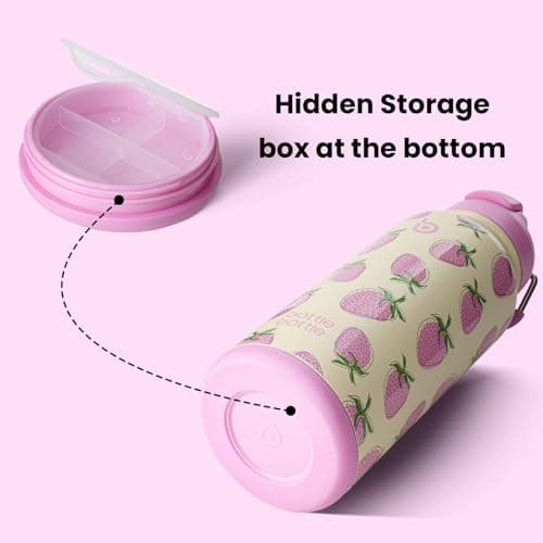 BOTTLE BOTTLE Insulated Water Bottle 950ml Stainless Steel with Straw and Pill Box — view 2