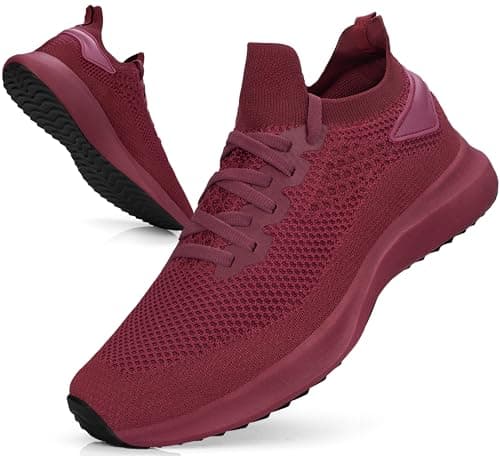 Giniros Mens Walking Running Shoes Sneakers Tennis Gym Outdoor Red 7UK