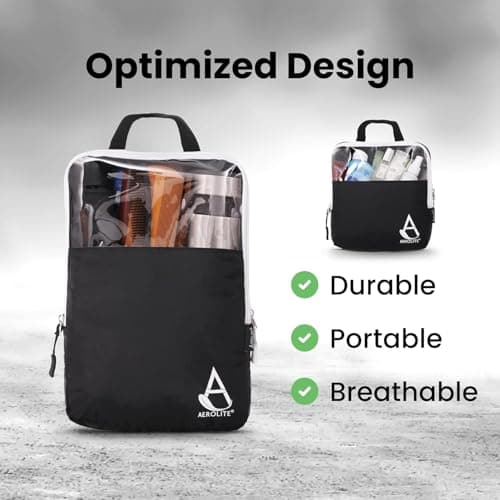 Aerolite Packing Cubes for Suitcases with Digital Luggage Scale and TSA Padlock, 6-pieces Expandable Travel Luggage Packing Organizers With Accessories Ultra Lightweight — view 6