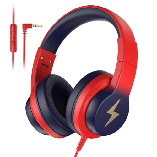 Candy Bila Wired Over-Ear Kids Headphones for School -Gradient Red to Blue