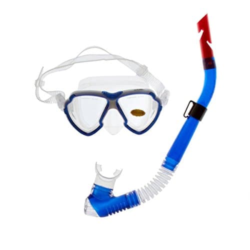 Alder Advanced Pro Adult Mask & Snorkel Set – Lightweight Travel Snorkeling Gear with Silicone Skirt Mask & Easy-Purge Snorkel, Tempered Glass, Wide Vision – Holiday Beach & Pool Essentials