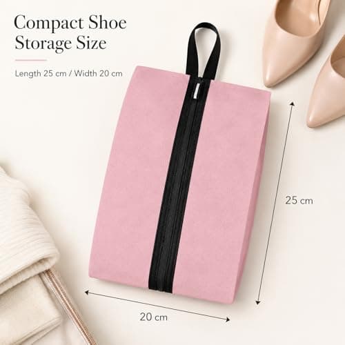 Waterproof Oxford Fabric Shoe Bag with Carry Handle for Travel Storage - Multifunctional Shoe Organiser Pouch Fits Mens and Womens Up to Size 12, Dustproof for Gym, Home Use, and Suitcases — view 5