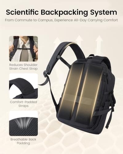 LOVEVOOK Laptop Backpack Womens Men, Work Bag Lightweight School Bags — view 6