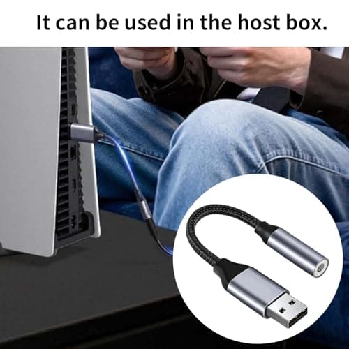 USB to 3.5mm Jack Audio Adapter,External Sound Card USB to Aux Adapter,1Pcs — view 5