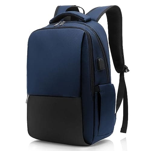 Besttravel Backpack, Business Travel Backpack with Charging Port, Water Resistant Rucksack, Anti-Theft Backpack for Men Women, Fits 15.6-inch School Bag-Blue