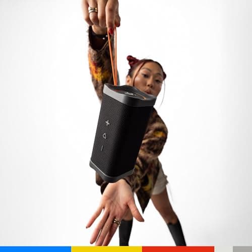 Skullcandy Terrain XL Wireless Bluetooth Portable Speaker, IPX7 Waterproof, 18 Hour Battery, True Wireless Stereo with Built-In Carry Strap for Travel and Outdoor Use - Black — view 5