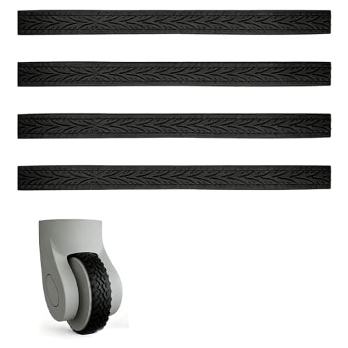 KIMHOME 4Pcs Luggage Wheel Protectors, Trimable Silicone Silent Covers for Suitcase Repair