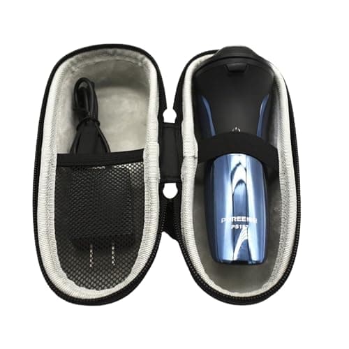 BCEPDCHR Hard Travel Case for Braun Series 1/Series3/Series 5/Series 7/Series 9 Philips Series S1000/S3000/S5000/S7000/S9000 Razor Shaver,JISULIFE Handheld Fan Pro1S/ F8X/F8/FA55 (Black Zipper Strip) — view 2