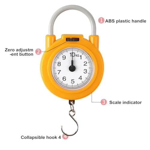 Portable Hanging Spring Scale 10kg Mechanical Luggage Travel Kitchen Scale — view 4