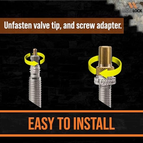 Presta Valve Adapter 5 Pack + 10 Caps - Presta to Schrader Bike Converter — view 3